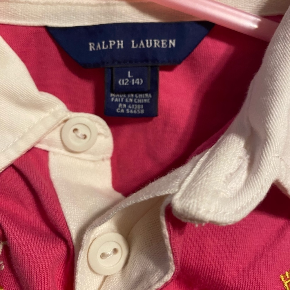 Pink Ralph Lauren Rugby Shirt - Picture 7 of 8